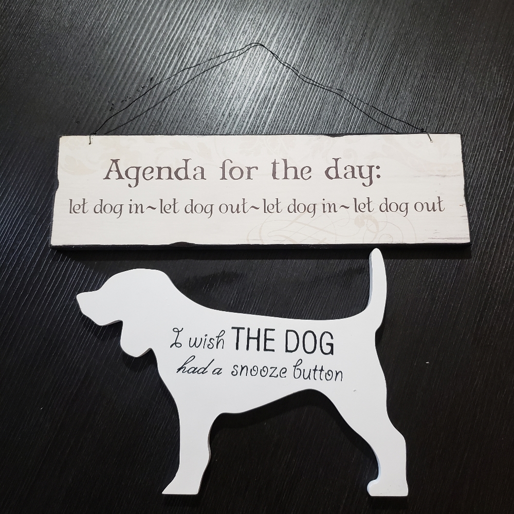 2 piece Dog Wall Art Signs